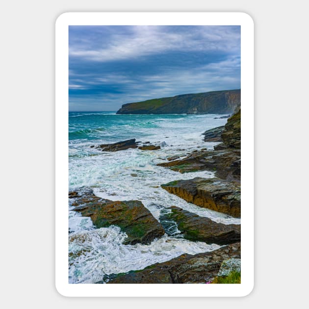 Cornwall's Rugged North Coast Sticker by BrianPShaw